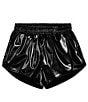 Iscream Little/Big Girls Metallic Pull-On Shorts, Color:Black - Image 1