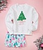 Iscream Little/Big Girls Fancy Tree Sweatshirt, Color:Multi - Image 3