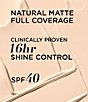 IT Cosmetics CC+ Natural Matte Color Correcting Full Coverage Cream Foundation SPF 40, Color:Fair Warm - Image 3