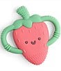 Itzy Ritzy Chew Crew™ Silicone Handle Strawberry Teether, Color:Red - Image 1