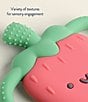 Itzy Ritzy Chew Crew™ Silicone Handle Strawberry Teether, Color:Red - Image 3