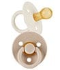 Itzy Ritzy Soother™ 0-6 Months Natural Rubber Pacifier, Color:Coconut/Toast - Image 1