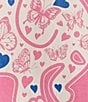Color:Pink Carnation - Image 5 - Butterfly Hearts Graphic T-Shirt