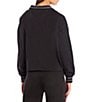 Color:Black - Image 2 - Cut Off Quarter Zip Coordinating Sweatshirt