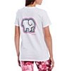 Color:Bright White - Image 2 - Ella With Boarder Short-Sleeve T-Shirt