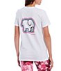 Color:Bright White - Image 2 - Ella With Boarder Short-Sleeve Tee