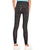 Ivory Ella Embossed-Printed Ankle Leggings, Color:Black/Charcoal - Image 2