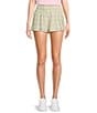 Color:Flowerly Plaid - Image 1 - Flowery Plaid Print High Rise Smocked Shorts