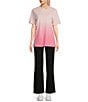 Color:Pink Carnation Ombre - Image 4 - Heritage Ombre Graphic T-Shirt