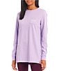 Color:Purple Rose - Image 1 - Long-Sleeve Tie-Dye Fill Elephant Graphic Tee