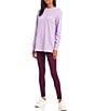 Color:Purple Rose - Image 3 - Long-Sleeve Tie-Dye Fill Elephant Graphic Tee