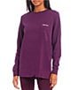 Color:Plum Purple - Image 1 - Long-Sleeve Camo Fill Graphic T-Shirt