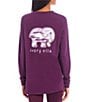 Color:Plum Purple - Image 2 - Long-Sleeve Camo Fill Graphic T-Shirt