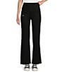 Color:Black - Image 1 - Relaxed Mid Rise Coordinating Knit Lounge Pants