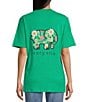 Color:Holly Green - Image 1 - Retro Flowers Graphic T-Shirt