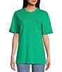 Color:Holly Green - Image 2 - Retro Flowers Graphic T-Shirt
