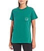 Color:Antique Green - Image 1 - Woodland Tie Dye Logo Pocket Heritage Graphic T-Shirt