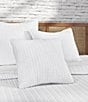 J. Queen New York J by J. Queen New York Cayman Herringbone Quilted Pattern 20#double; Square Decorative Throw Pillow, Color:White - Image 3