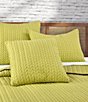 J. Queen New York J by J. Queen New York Cayman Herringbone Quilted Pattern 20#double; Square Decorative Throw Pillow, Color:Chartreuse - Image 3