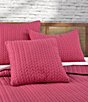 J. Queen New York J by J. Queen New York Cayman Herringbone Quilted Pattern 20#double; Square Decorative Throw Pillow, Color:Fuchsia - Image 3