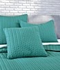 J. Queen New York J by J. Queen New York Cayman Herringbone Quilted Pattern 20#double; Square Decorative Throw Pillow, Color:Turquoise - Image 3