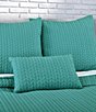 J. Queen New York J by J. Queen New York Cayman Herringbone Quilted Pattern Boudoir Decorative Throw Pillow, Color:Turquoise - Image 3