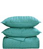 J. Queen New York J by J. Queen New York Cayman Herringbone Quilted Pattern Boudoir Decorative Throw Pillow, Color:Turquoise - Image 4