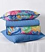 Color:Blue - Image 3 - J by J. Queen New York Cayman Herringbone Quilted Pattern Pillow Sham