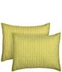 Color:Chartreuse - Image 1 - J by J. Queen New York Cayman Herringbone Quilted Pattern Pillow Sham
