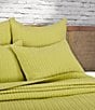Color:Chartreuse - Image 2 - J by J. Queen New York Cayman Herringbone Quilted Pattern Pillow Sham