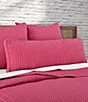 J. Queen New York J by J. Queen New York Herringbone Quilted Pattern Reading Bolster Decorative Throw Pillow, Color:Fuchsia - Image 3
