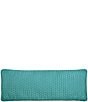 J. Queen New York J by J. Queen New York Herringbone Quilted Pattern Reading Bolster Decorative Throw Pillow, Color:Turquoise - Image 1