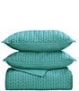 J. Queen New York J by J. Queen New York Herringbone Quilted Pattern Reading Bolster Decorative Throw Pillow, Color:Turquoise - Image 4