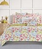 Color:Turquoise/Multi - Image 1 - J. By J. Queen New York Jules Wildflowers Print Oversized Comforter Mini Set