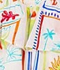 J.Marie Big Girls Lucia Beach Vibes Tropical Print Tie Strap Dress, Color:White Multi - Image 2
