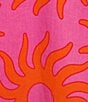 J.Marie V-Neck Sleeveless Embroidered Ric Rac Trim Midi Shift Dress, Color:Pink - Image 3