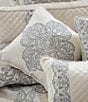 Color:Sterling - Image 2 - Adagio Embroidered Square Pillow