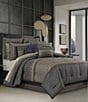 J. Queen New York Alaro Geometric Engineering Comforter Set, Color:Slate - Image 1