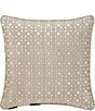 J. Queen New York Alaro Woven Geometric Decorative Reversible Square Pillow, Color:Spa - Image 2