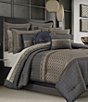 J. Queen New York Alaro Woven Geometric Pattern Decorative Reversible Boudoir Pillow, Color:Slate - Image 4