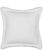 J. Queen New York Alejandro Plush Sherpa Flanged Decorative Square Pillow, Color:White - Image 2