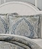 Color:Spa - Image 2 - Allora Woven Damask Oversized Comforter Set Bedding Collection