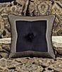 Color:Indigo - Image 3 - Amara Button-Tufted Embellished Reversible Square Decorative Pillow