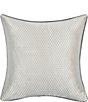 J. Queen New York Annabelle Bordered with Woven Stripe Reversible Euro Sham, Color:Silver - Image 2