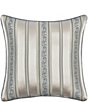J. Queen New York Annabelle Elegant Woven Damask Reversible Square Decorative Pillow, Color:Spa - Image 2