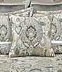 J. Queen New York Annabelle Elegant Woven Damask Reversible Square Decorative Pillow, Color:Spa - Image 3