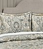J. Queen New York Annabelle Oversized Woven Damask Comforter Set, Color:Spa - Image 2