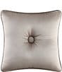 Color:Sand - Image 1 - Astoria Button-Tufted Satin Square Pillow