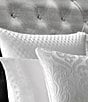J. Queen New York Astoria Diamond Pattern Euro Sham, Color:White - Image 3