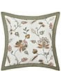Color:Harvest - Image 1 - Athena Jacobean Embroidered Floral Square Decorative Throw Pillow